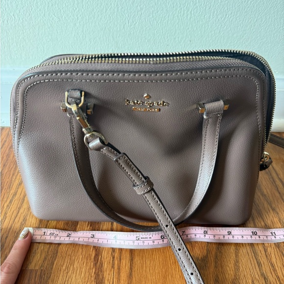 kate spade Mauve/Taupe Faux Leather Crossbody Satchel - Picture 5 of 6
